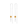 Amber Glow Earrings Sterling Sølv Øreringe fra Pernille Corydon med Rav