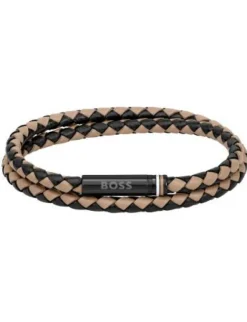 Ares Læder Herrearmbånd fra Boss 1580495M