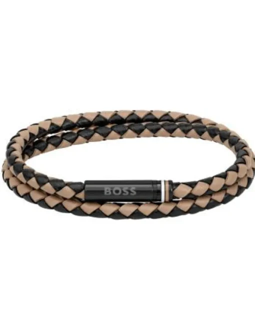 Ares Læder Herrearmbånd fra Boss 1580495M