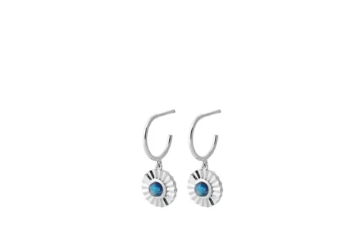Autumn Sky Earrings Sterling Sølv Øreringe fra Pernille Corydon med Rainbow Månesten