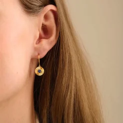Autumn Sky Earrings Sterling Sølv Øreringe fra Pernille Corydon med Rainbow Månesten