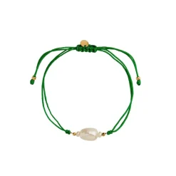 Baroque Pearl Berrie Forgyldt Sølv Armbånd fra Stine A med Barok Perle Og Nylon