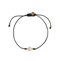Big Pearl Berrie Forgyldt Sølv Armbånd fra Stine A med Nylon Tråd