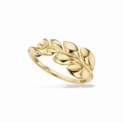 Blad 8 Karat Guld Ring fra Scrouples 714223