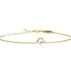 Blomdahl Armbånd i Guld Double med Swarovski Krystal