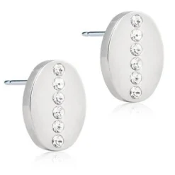 Blomdahl Brillance Oval Titanium Øreringe 15-1241-01