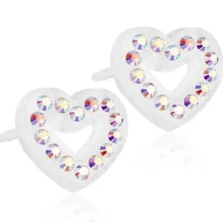 Blomdahl Brilliance Heart Hollow Ørestikker i med Swarovski Krystaller