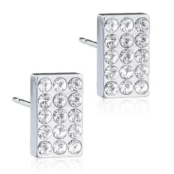 BLOMDAHL BRILLIANCE OBLONG CRYSTAL ØRESTIKKER