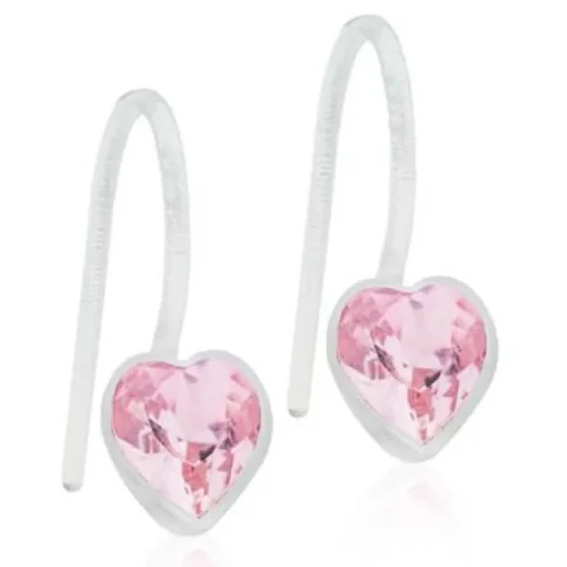 Blomdahl Fixed Heart Light Rose Ørestikker i Medicinsk Plastik