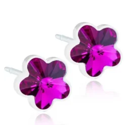 Blomdahl Flower Fuchsia Ørestikker i Medicinsk Plastik