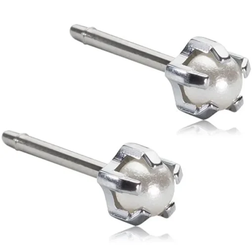 Blomdahl Pearl Ørestikker i Titanium 15-1403-59