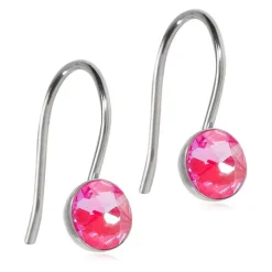 Blomdahl Pendant Bezel Shiny Rose Titanium Øreringe med Krystalsten