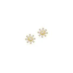Blomst 8 Karat Guld Øreringe fra Scrouples 123963