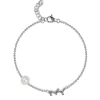 Blossom Copenhagen Sey Shell Rhodineret Sølv Armbånd med Ferskvandsperle