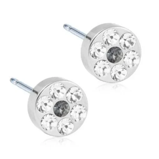 Brilliance Plenary Titanium Ørestikker fra Blomdahl med Swarovski Krystaller