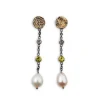 By Birdie Camille Forgyldt Sølv Øreringe med Ferskvandsperle Og Sten