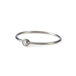Diamond Rhodineret Sølv Ring fra Pernille Corydon