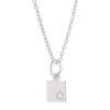 Diamond Square Sterling Sølv Halskæde fra Pernille Corydon