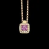 Diana 14 Karat Guld Vedhæng fra Scrouples med Pink Safir og Brillanter