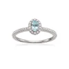Diana 14 Karat Hvidguld Ring fra Scrouples med Aquamarin og Brillanter 0,26 Carat W/SI