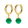 Figaro Hoop Green Forgyldt Sølv Øreringe fra Spirit Icons