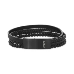 Force Læder Armbånd fra Scrouples med Stållås
