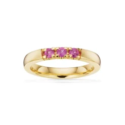 Grace 14 Karat Guld Ring fra Scrouples med Pink Safir
