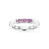 Grace 14 Karat Hvidguld Ring fra Scrouples med Pink Safir