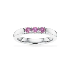 Grace 14 Karat Hvidguld Ring fra Scrouples med Pink Safir