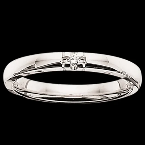 Grace 14 Karat Hvidguld Ring fra Scrouples med Brillant