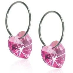 Heart Rose Titanium Øreringe fra Blomdahl 15-1255-03