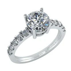 Henrik Ørsnes Design 14 Karat Hvidguld Ring med Diamanter 1,00 Carat W/SI