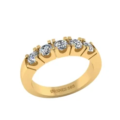 Henrik Ørsnes Design 14 Karat Guld Ring med Brillanter 0,75 Carat TW/SI