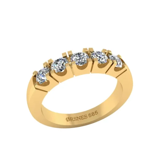 Henrik Ørsnes Design 14 Karat Guld Ring med Brillanter 0,75 Carat TW/SI