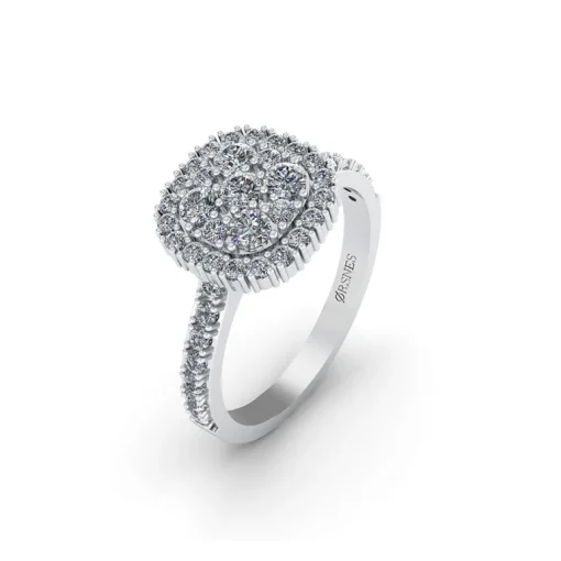 Henrik Ørsnes Design 14 Karat Hvidguld Ring med Diamanter 0,68 Carat W/SI
