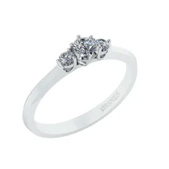 Henrik Ørsnes Design 14 Karat Hvidguld Ring med Brillanter 0,146 Carat W/SI
