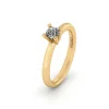 Henrik Ørsnes Design 14 Karat Guld Ring med Brillant 0,09 Carat W/SI