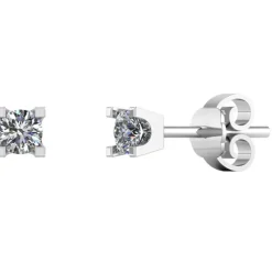 Henrik Ørsnes Design 14 Karat Hvidguld Øreringe med Brillanter 0,10 Carat W/SI