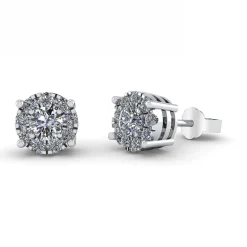 Henrik Ørsnes Design 14 Karat Hvidguld Øreringe med Brillanter 0,31 Carat W/SI