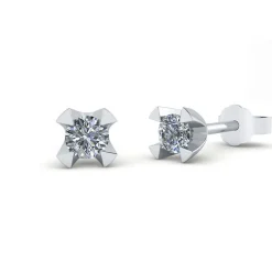 Henrik Ørsnes Design 14 Karat Hvidguld Ørestikker med Brillanter 0,30 Carat TW/SI