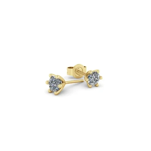 Henrik Ørsnes Design 14 Karat Guld Øreringe med Brillanter 0,10 Carat W/SI