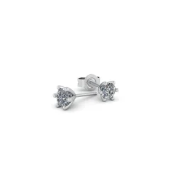 Henrik Ørsnes Design 14 Karat Hvidguld Øreringe med Diamanter 0,10 Carat W/SI