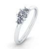 Henrik Ørsnes Design 14 Karat Hvidguld Ring med Diamanter 0,16 Carat W/SI
