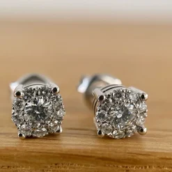 Henrik Ørsnes Design 14 Karat Hvidguld Øreringe med Brillanter 0,31 Carat W/SI