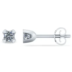 Henrik Ørsnes Design 14 Karat Hvidguld Ørestikker med Brillanter 0,30 Carat TW/SI
