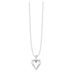Henrik Ørsnes Design Hjerte 14 Karat Hvidguld Vedhæng med Diamant 0,02 Carat W/SI
