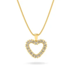 Henrik Ørsnes Design Hjerte Vedhæng i 14 Karat Guld med Diamanter 0,27 Carat W/SI