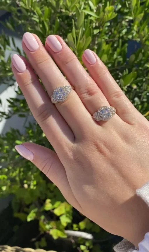 Henrik Ørsnes Design Roset 14 Karat Guld Ring med Diamanter 0,91 Carat W/SI