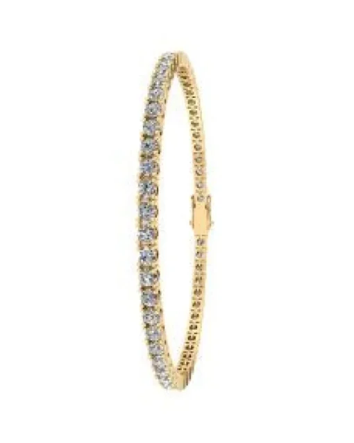 Henrik Ørsnes Design Tennis Armbånd i 14 Karat Guld med Brillanter 9,30 Carat TW/SI