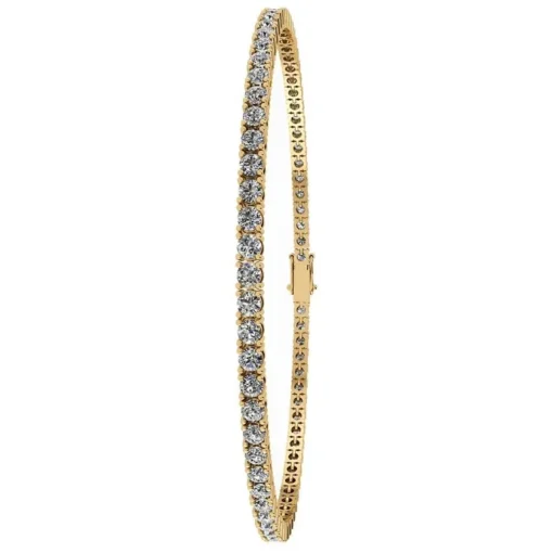 Henrik Ørsnes Design Tennis 14 Karat Guld Armbånd med Diamanter 1,26 Carat W/SI